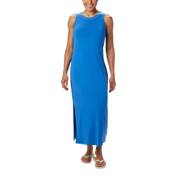 Columbia PFG Slack Water Knit Maxi, Vestidos Azules Para Mujer | 809352-RFY